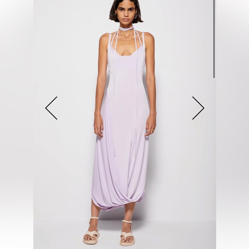 Jonathan Simkhai Roxanne Draped Dress - Lupine / S